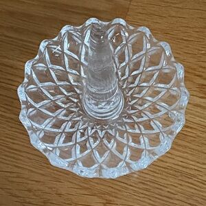 Vtg Elegant Crystal Ring Holder